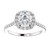 Vienna: Halo Diamond Wedding Band .1.35ct Cushion & Round Diamonds