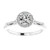 Victoria: anello di alone di ispirazione vintage con vecchio diamante tagliato