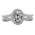 Isabella: Halo Wedding Ring With Oval Diamond .7ct Old Miner Cut Diamond