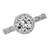 Isabella: Exquisite Halo Engagement Ring .4ct Round Old Mine Cut Diamond