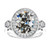 Victoria: Halo Ring With Old Miner Diamond .7.50ct Oval Cut Center
