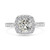 Madrid: Vintage .Inspired Halo Ring With Old Mine Cut Diamond