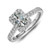 Vienna: Halo Ring With Old Mine Cut Diamond .4.00ct Oval Diamond