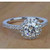 luxury halo diamond ring, 1.58 carat diamond engagement ring, VS1 clarity diamond ring, F color diamond jewelry, natural earth-mined diamond, brilliant cut halo ring, investment grade diamond ring, bespoke engagement jewelry, fine diamond halo ring, 14K white gold engagement ring, superior clarity diamond, collector's diamond jewelry, prestigious bridal ring, certified diamond engagement ring, sophisticated diamond halo ring