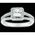Isabella: Exquisite Halo Ring With Princess .Cut Diamond