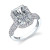 Madrid: Exquisite Halo Engagement Ring .4.30ct Radiant & Round Diamonds