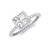 Vienna: Luxury Halo Engagement Ring .4.50ct Princess Cut Diamond Centerpiece