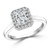 Victoria: Exquisite Radiant Cut Diamond Halo Ring .3.60ct Natural Diamond