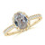 Victoria: Exquisite Halo Ring With Old Mine Cut Diamond .2.65ct Oval Diamond