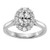 Isabella: Exquisite Halo Engagement Ring With Old Miner Cut Diamond .3.50ct Oval Diamond