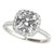 Artemis: Majestic Halo Ring With Cushion Cut Diamond .9ct Old Miner Cushion Diamond
