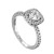 Paris: Exquisite Diamond Halo Wedding Ring .1.90ct Round Cut Diamond