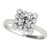 Victoria: Antikk. Inspirert Halo Ring med gammel kuttet diamant
