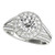 Vienna: Halo Ring With Old Miner Cut Diamond .6.00ct Round Diamond