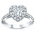 Isabella: Exquisite Heart Diamond Halo Ring .2.90ct Natural Diamond