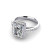 Victoria: Regal Halo Engagement Ring With Emerald & Round Diamonds .3.50ct Total Weight