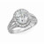 Isabella: Oval & Round Diamond Halo Engagement Ring .1.85ct Natural Diamonds
