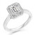 Diana: Exquisite Halo Ring With Emerald .Cut Diamond