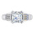 luxury three-stone diamond ring, 4.50 carat diamond engagement ring, princess cut center diamond, baguette cut side diamonds, F color VS1 diamond ring, high jewelry engagement ring, bespoke diamond ring, investment-grade diamond jewelry, certified natural diamond ring, white gold 14K fine jewelry, VVS1 clarity diamond accents, exclusive engagement ring, collector's diamond ring, superior craftsmanship jewelry, prestigious bridal jewelry, heirloom-quality diamond ring, elegant three-stone ring, platinum upgrade available, sophisticated diamond engagement ring, timeless luxury jewelry
