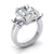 Luksus strålende kuttet diamantring, 7 karat diamantforlovelsesring, vs1 klarhet diamant smykker, g farge tre-stein ring, høye smykker engasjement ring, skreddersydd diamantring, strålende kutt sentrum stein, naturlig jordgruppet diamanter, høye eksklusive diamond, hvitt gull 14k finsmykk, Collector&#39;s Thre-Stone Ring, høye eksklusive bridelsemmerker. sofistikert forlovelsesring