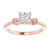 Victoria: Exquisite Three .Stone Ring With Old Mine Cut Diamonds