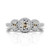 Victoria: Three .Stone Halo Diamond Ring