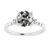 Constantine: Exquisite Three .Stone Ring With Old Mine Cut Diamonds