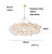 Celesti Round Bubble Glass Chandelier – Textured Glass & Gold Frame