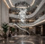 Contemporary luxury interior design

Minimalist sculptural lighting

Dramatic light refraction fixture

Artisan lighting installation

Modern black and white glass decor

Floating glass shard design