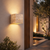 Luxury Wabi Sabi Travertine Wall Lamp for Modern Exterior Courtyard
