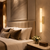 Aurelia Marble Effect & Brass Wall Lights in Luxury Hotel Suite
Pair of Aurelia 50cm marble effect and brass wall lights installed beside an upholstered bed in a high-end hotel suite, creating warm ambient illumination with elegant vertical proportions and refined brass detailing.