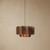 contemporary brown lamp, natural material pendant, luxury home decor, sophisticated dining lighting, statement ceiling light, ambient interior lighting, warm glow pendant, boutique hotel lighting, architectural pendant lamp, textured fabric shade, organic silhouette lighting, handcrafted look lamp, high-end residential lighting, stylish kitchen island pendant, modern rustic chandelier, bespoke interior design lighting, Scandinavian organic lighting, Japandi style pendant, elegant brown lighting fixture, textural ceiling lamp, luxury foyer lighting