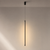 Arlo luxury black linear pendant light with slim vertical design and warm architectural illumination