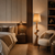 Nara Japandi Floor Lamp in a High-End Bedroom
The Nara Wabi Sabi floor lamp positioned beside an upholstered bed and reading chair in a luxurious contemporary bedroom. Warm timber, layered neutral fabrics and softly lit shelving complement the lamp’s flowing sculptural form and ambient glow.