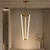 Veyra Gold Geometric LED Pendant Light – Luxury Vertical Pendant for Dining Rooms, Kitchen Islands & High Ceilings