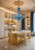 handcrafted Italian glass, mouth-blown glass chandelier, crystal beaded chandelier, faceted crystal chandelier, twisted glass arms chandelier, scalloped bobeche chandelier, candelabra base chandelier, 12-arm glass chandelier, large-scale luxury chandelier, high ceiling lighting, majestic dining room light, grand kitchen island chandelier, white and gold interior lighting, vintage country white decor, French country luxury lighting, baroque style chandelier, rococo lighting design, neo-classical interior decor, eclectic luxury lighting, vibrant blue glass fixture, cobalt blue chandelier, turquoise glass chandelier, azure statement lighting