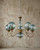 Veronica chandelier, 6 light chandelier, antiqued brass chandelier, Italian vintage lighting, Venetian glass pendant light, 65x45cm chandelier, brass glass globe light fixture, luxury dining room chandelier, blue glass chandelier, pink glass chandelier, white globe chandelier, clear glass chandelier, wabi sabi pendant light, mid century Italian lighting, high end brass light fixture, luxury living room chandelier, glass globe chandelier fixture, adjustable chain pendant light,
