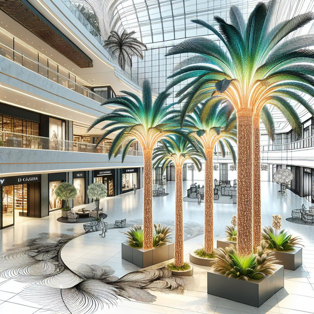 Why Imitation Palm Trees Are Perfect for Enhancing Shopping Malls and Office Lobbies