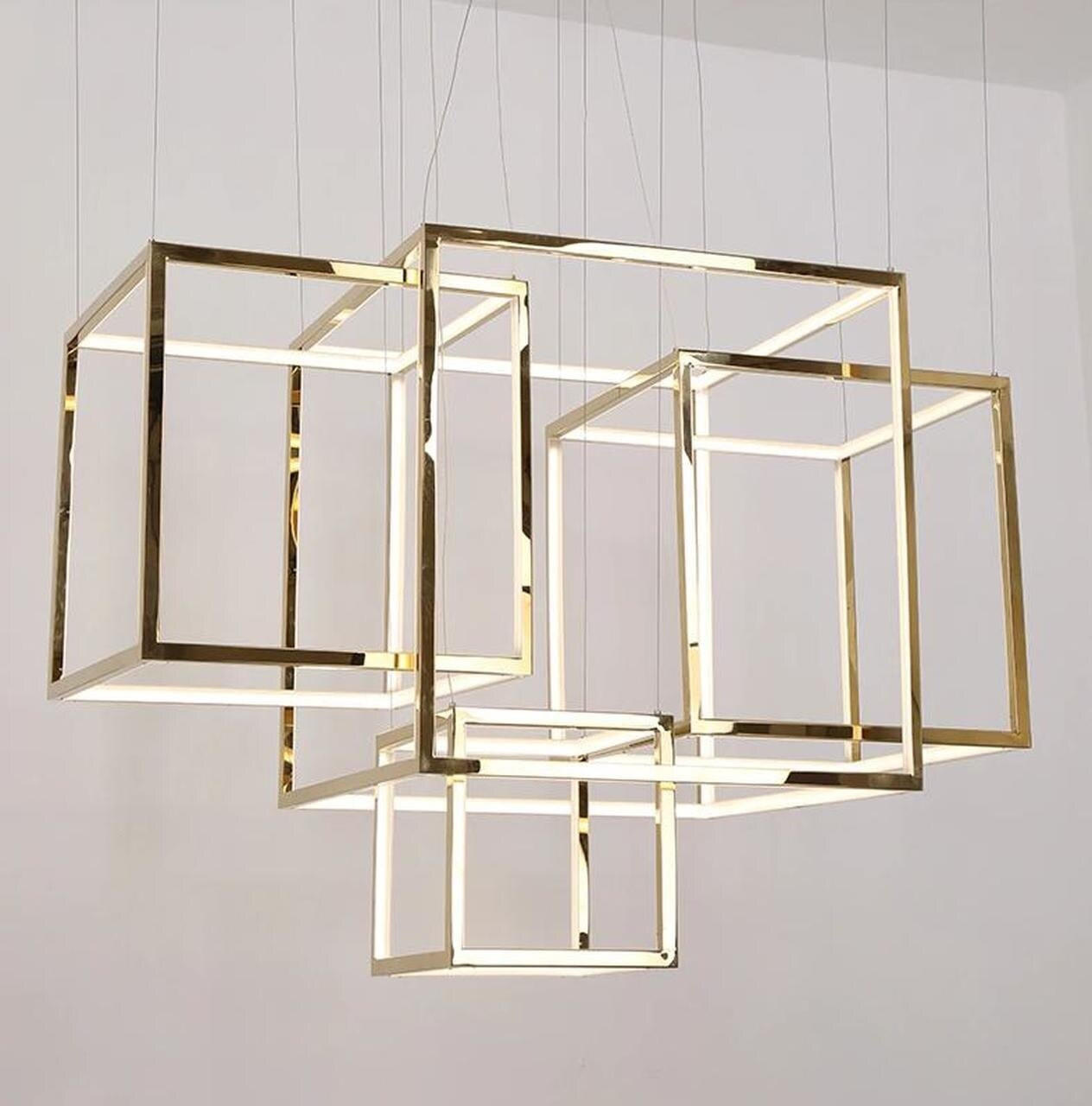 Nuria Modern Contemporary Cube LED Pendant Light - jasboutique.co.uk