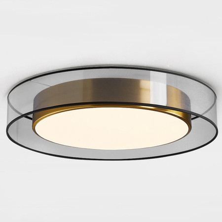 Venice Black And Gold Ceiling Light - Brass Flush Ceiling Light - Black And Gold Flush Mount ...