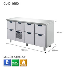 Porkka Cold Line vetolaatikosto juomille CL-D-2-CDE-2-2