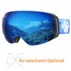 (2) Snowledge Ski Goggle Hawa - Matte Black / Ice Blue
