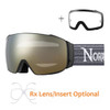 (2) Nordik Torsten Magnetic Ski Goggles + Bonus Lens - Matte Black Frame / HC K-Gold 