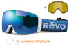 REVO Highland 17 Matte White Ski Goggles & Snowboarding Goggles  with Blue Water Lens (09 PBL) - Goggles N More - side view