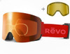 (1) REVO Solstice 9 Matte Black Ski Goggles & Snowboarding Goggles with Solar Orange Lens (11 POG)- Goggles N More - Shown with optional lens insert