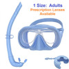 Adult Prescription Dive Mask with Snorkel Kit LIGHT BLUE - Goggles N More