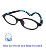 Kids Prescription Glasses with Fully Flexible Hinges TR7008 Black Blue