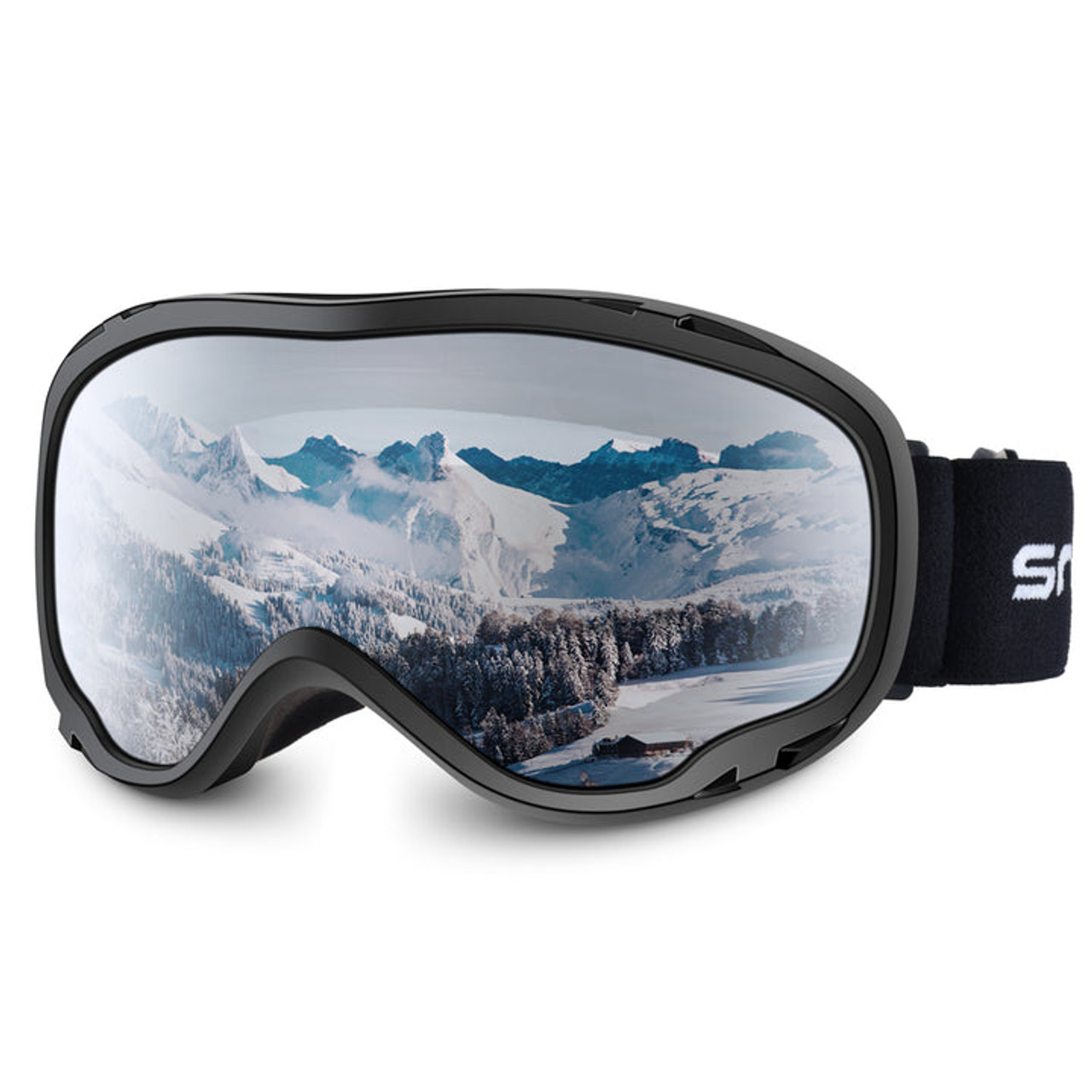 Mirrored ski goggles