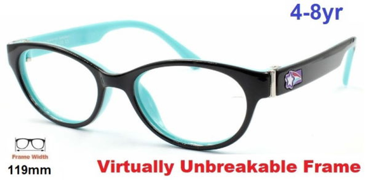 Kids Flexible Glasses - Rec Specs Liberty Sport Z8 Y60 Shiny Black Teal  Glasses 46 - Goggles n More