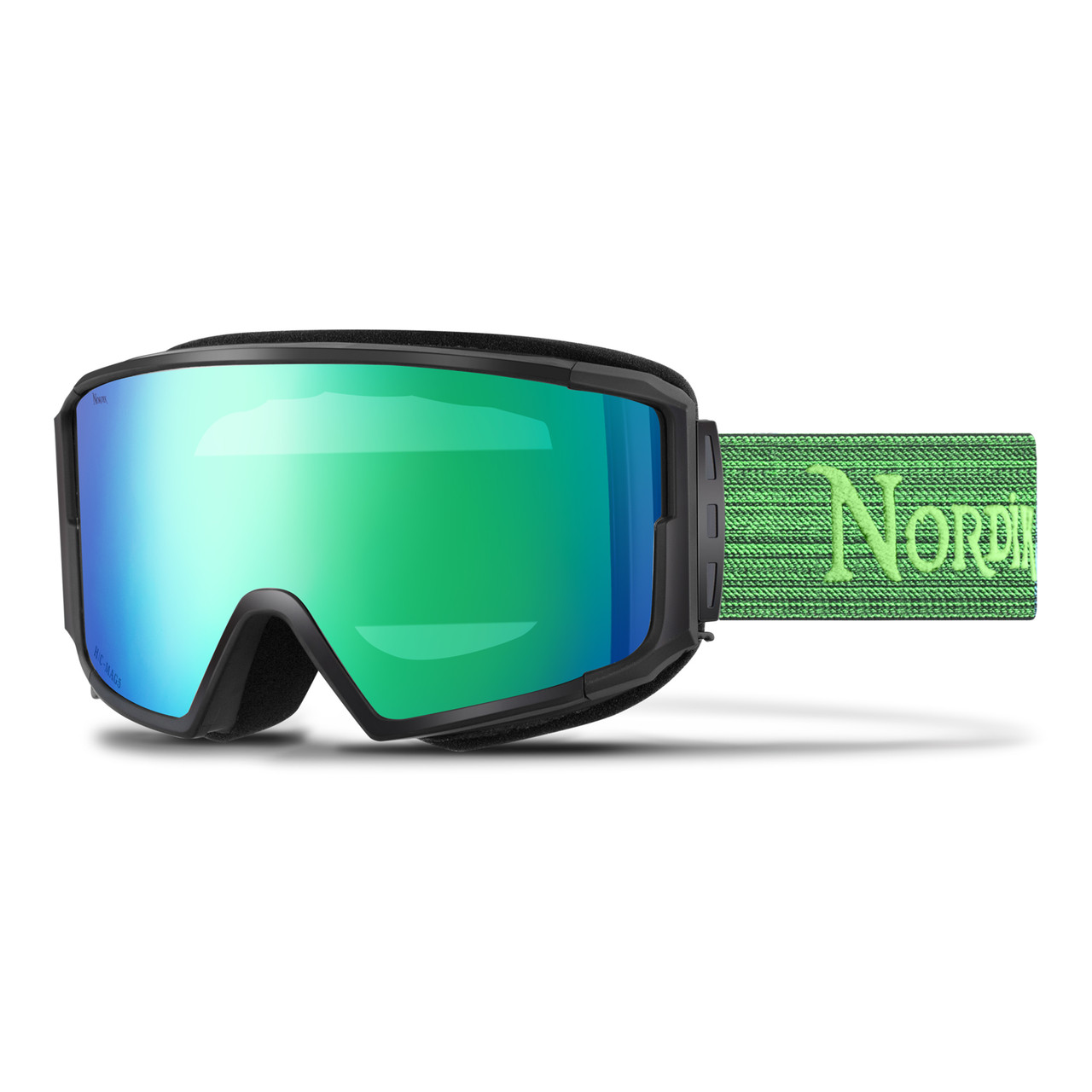 Nordik Viking Heated Ski Goggles + Bonus Lens - Matte Black Frame / Green  Mirrored Lens (Shipping to US/Canada Only)